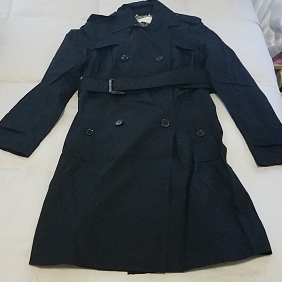 NWOT classic  black trench S petite - Picture 1 of 6